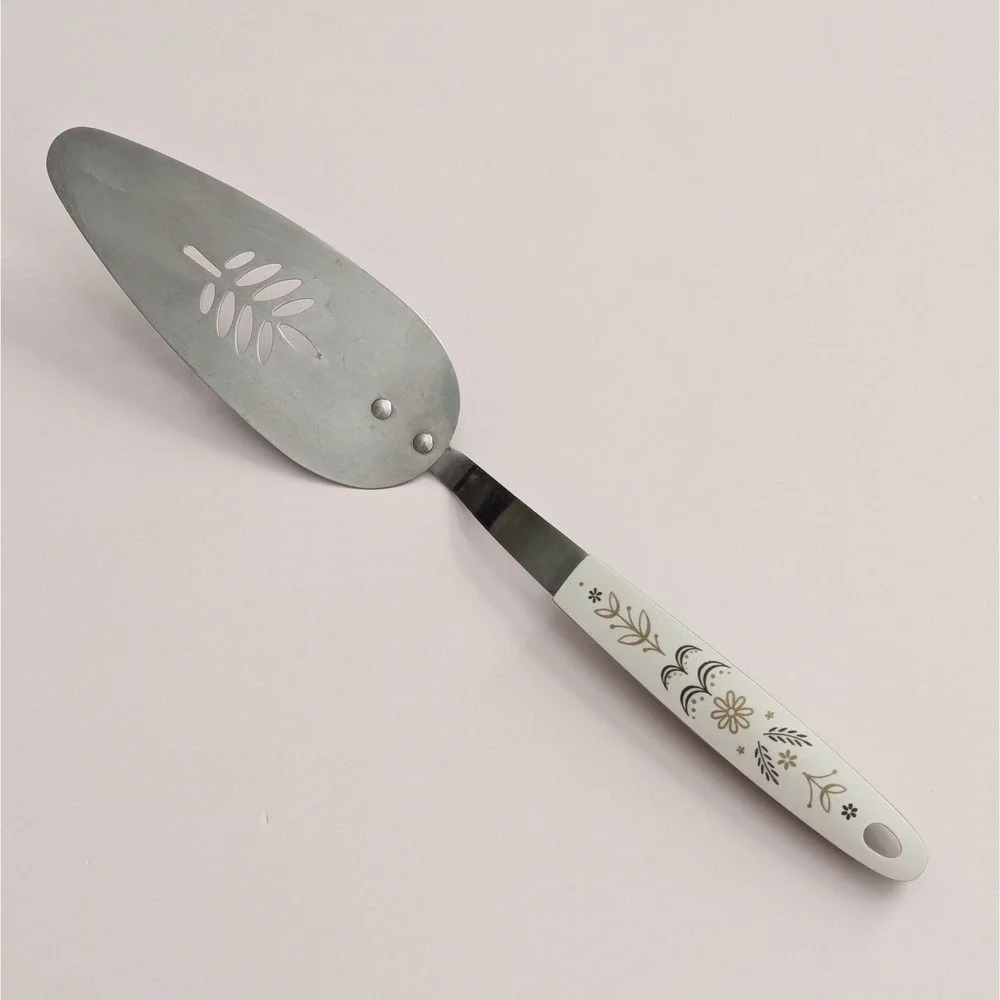 Vintage Flint Arrowhead Stainless Steel Harvest Wheat Handle Pie Cake Server USA
